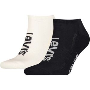 Levi's LOW CUT SPORT LOGO 2P Unisex ponožky, čierna, veľkosť 35-38