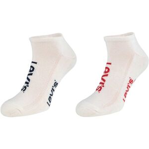 Levi's LOW CUT SPORT LOGO 2P Unisex ponožky, biela, veľkosť 35-38