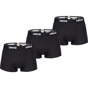 Levi's MEN BACK IN SESSION TRUNK 3P Pánske boxerky, čierna, veľkosť S