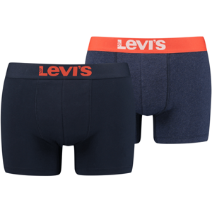Levi's MEN SOLID BASIC BOXER 2P Pánske boxerky, tmavo modrá, veľkosť XXL