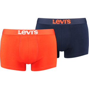 Levi's MEN SOLID BASIC TRUNK 2P Pánske boxerky, oranžová, veľkosť M