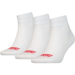 Levi's MID CUT BATWING LOGO 3P Unisexové ponožky, biela, veľkosť 43/46