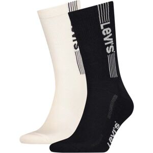Levi's REG CUT SPORT LOGO 2P Unisex ponožky, biela, veľkosť 43 - 46
