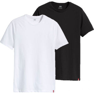 Levi's SLIM 2PK CREWNECK 1 Pánske tričko, biela, veľkosť L