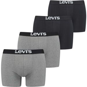 Levi's SOLID BASIC BRIEF 4P Pánske boxerky, čierna, veľkosť XXL