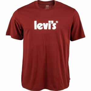 Levi's SS RELAXED FIT TEE Pánske tričko, vínová, veľkosť S