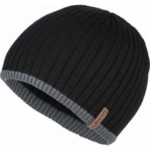 Lewro BOBYS čierna 12-15 - Chlapčenská pletená čiapka