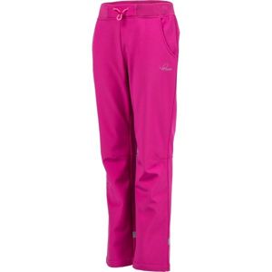 Lewro CARNO ružová 128-134 - Detské softshellové nohavice