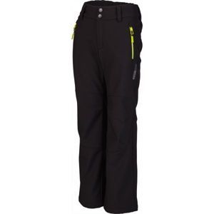 Lewro DAYK čierna 128-134 - Detské softshellové nohavice