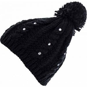 Lewro RITA čierna 12-15 - Dievčenská pletená čiapka