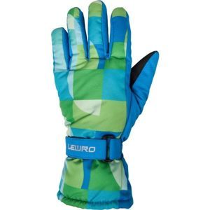 Lewro LANZO Detské rukavice, modrá,zelená, veľkosť