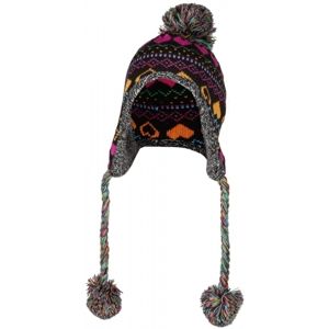 Lewro BUTTERFREE čierna 8-11 - Dievčenská pletená čiapka