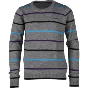 Lewro FELIX šedá 140-146 - Detský pletený sveter