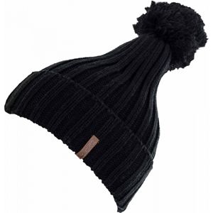 Lewro GABY čierna 12-15 - Dievčenská pletená čiapka