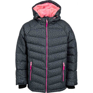 Lewro SHELBY Detská zimná bunda, tmavo sivá, veľkosť 128-134
