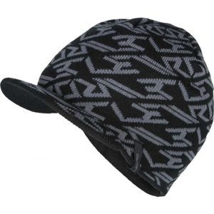 Lewro LUKES čierna 12-15 - Chlapčenská pletená čiapka