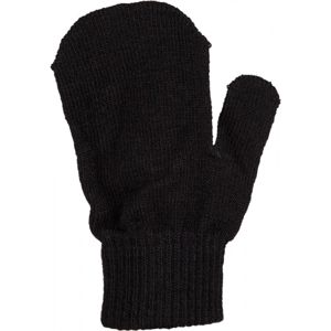 Lewro MEL čierna Crna - Detské pletené rukavice