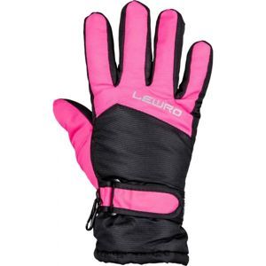 Lewro NALANI ružová 8-11 - Detské lyžiarske rukavice