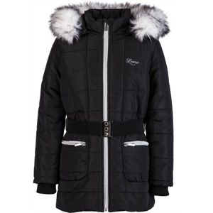 Lewro NATALIE Dievčenský zimný kabát, čierna, veľkosť 128-134