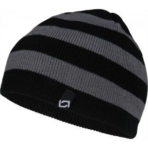 Lewro OLAF Chlapčenská pletená čiapka, čierna,tmavo sivá,biela, veľkosť