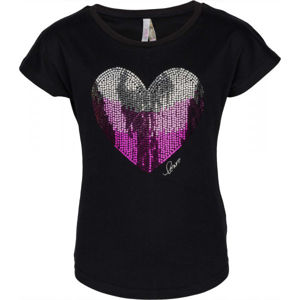 Lewro JOLA Dievčenské tričko, čierna, veľkosť 128-134