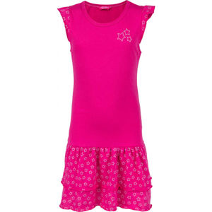 Lewro TOSCA Dievčenské šaty s volánmi, ružová, veľkosť 116-122