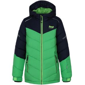 Loap FUGAS Detská lyžiarska bunda, zelená, veľkosť 146