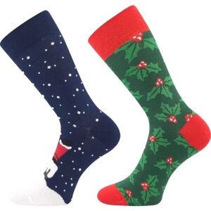 Lonka VIANOČNÝ SOB 2P Ponožky, zelená, veľkosť 39 - 42