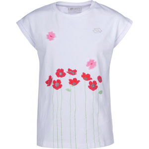 Lotto ELIZ Dievčenské tričko, biela,červená,svetlo zelená, veľkosť