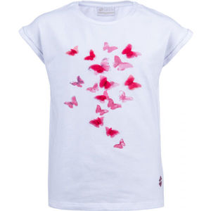 Lotto ELIZ Dievčenské tričko, biela,ružová, veľkosť