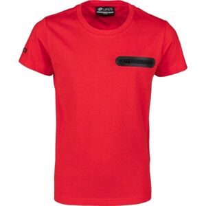 Lotto HARIAN Chlapčenské polo tričko s krátkym rukávom, červená, veľkosť 152-158