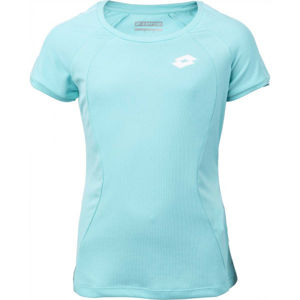 Lotto SQUADRA G TEE PL Dievčenské tenisové tričko, svetlomodrá,biela, veľkosť