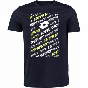 Lotto TEE SUPRA III JS Pánske tričko, tmavo modrá,biela,žltá, veľkosť