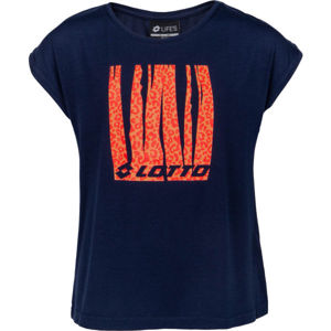 Lotto VICA Dievčenské tričko s krátkym rukávom, tmavo modrá,oranžová, veľkosť