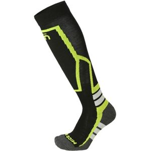 Mico CALZA SKI WARM CONTROL MEDIUM K Detské vysoké lyžiarske ponožky, čierna, veľkosť 33-35