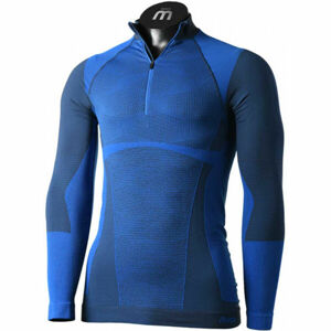 Mico L/SLVS ZIP NECK SHIRT WARM CONTROL Pánske termo tričko, modrá, veľkosť 3