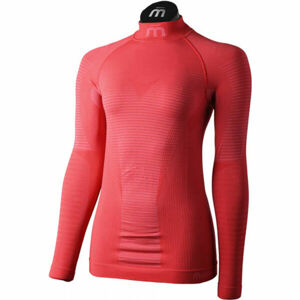 Mico L/SLVS MOCK NECK SHIRT WARM CONTROL W Dámske termo tričko, červená, veľkosť M