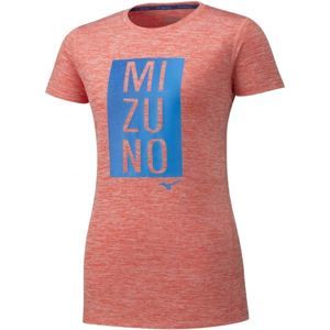 Mizuno IMPULSE CORE GRAPHIC TEE oranžová L - Dámske bežecké tričko