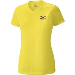 Mizuno DRYLITE TEE WOMENS žltá M - Dámske bežecké tričko