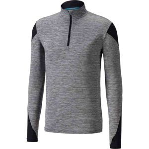 Mizuno ALPHA LS HZ šedá XL - Pánske bežecké tričko s dlhým rukávom