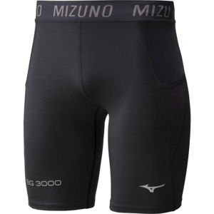 Mizuno SOLARCUT MID TIGHT čierna XL - Pánske bežecké kraťasy