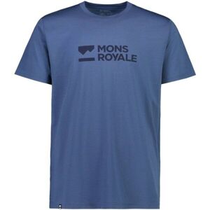 MONS ROYALE ICON Pánske funkčné tričko z Merina, modrá, veľkosť L