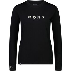 MONS ROYALE YOTEI CLASSIC Dámske Merino tričko, čierna, veľkosť L