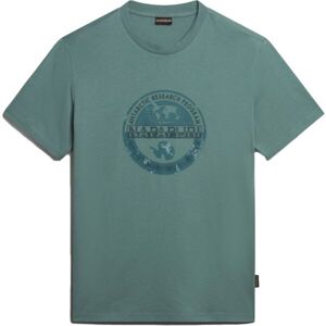 Napapijri S-BOLLO SS 1 Pánske tričko, tmavo zelená, veľkosť XL