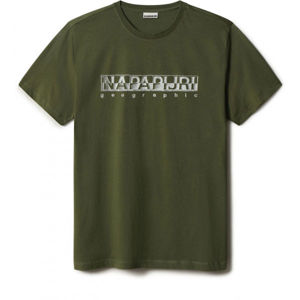 Napapijri SALLAR SS Pánske tričko, khaki, veľkosť M