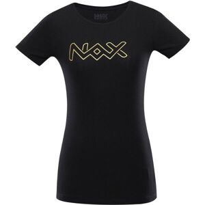 NAX RIVA Dámske bavlnené tričko, čierna, veľkosť S