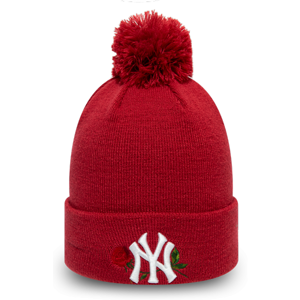 New Era MLB WMNS TWINE BOBBLE KNIT NEW YORK YANKEES Dámska zimná klubová čiapka, červená, veľkosť UNI