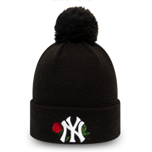 New Era MLB WMNS TWINE BOBBLE KNIT NEW YORK YANKEES Dámska zimná klubová čiapka, čierna, veľkosť UNI