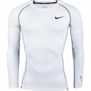 Nike NP DF TIGHT TOP LS M Pánske tričko s dlhým rukávom, biela, veľkosť L