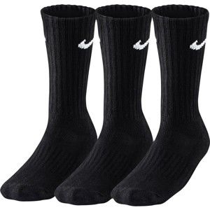 Nike 3PPK VALUE COTTON CREW Športové ponožky, čierna, veľkosť 34-38